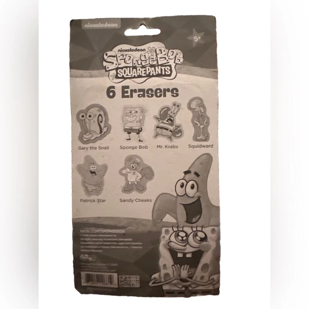 SpongeBob SquarePants 6 pk Erasers